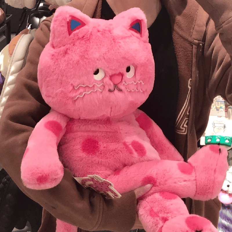 可爱波点猫咪玩偶毛绒玩具公仔睡觉抱枕布娃娃女孩生日礼物送女友
