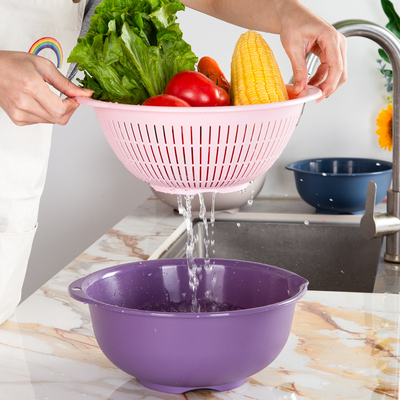 双层沥水篮洗菜盆厨房家用水果盆