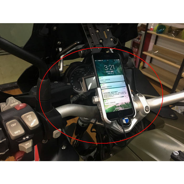 宝马R1200GS/ADV油水鸟310GS改装手机导航支架 加装手机导航配件