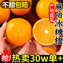 包邮 正宗湖南麻阳冰糖橙子新鲜水果当季 整箱橙子果冻甜橙纯甜手剥