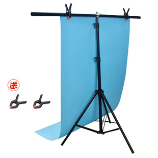 T型摄影背景架拍照摆拍支架伸缩横杠直播证件照照相馆背景墙静物