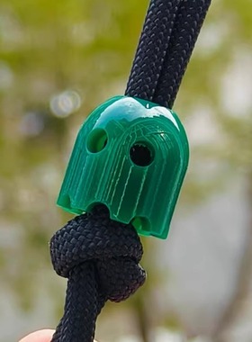 SSD深绿色树脂可爱幽灵伞绳刀坠吊坠背包钥匙扣挂坠EDC工具刀珠