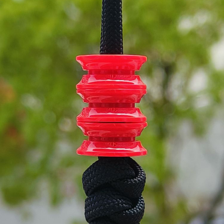 SSD工作室红色树脂伞绳编织刀坠背包挂坠DIY珠折刀钥匙扣三个一组