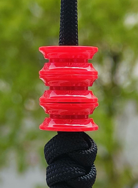 SSD工作室红色树脂伞绳编织刀坠背包挂坠DIY珠折刀钥匙扣三个一组