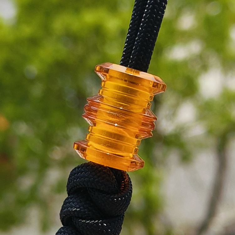 SSD工作室琥珀色树脂伞绳EDC刀坠背包挂坠吊坠DIY珠折刀手链挂件