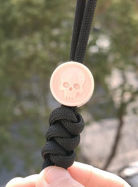 SSD工作室骷髅奶白色树脂刀坠EDC吊坠挂坠伞绳刀坠EDC背包挂件