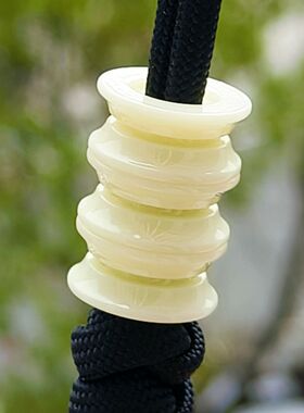 SSD工作室奶白树脂伞绳编织刀坠背包挂坠DIY珠折刀钥匙扣三个一组