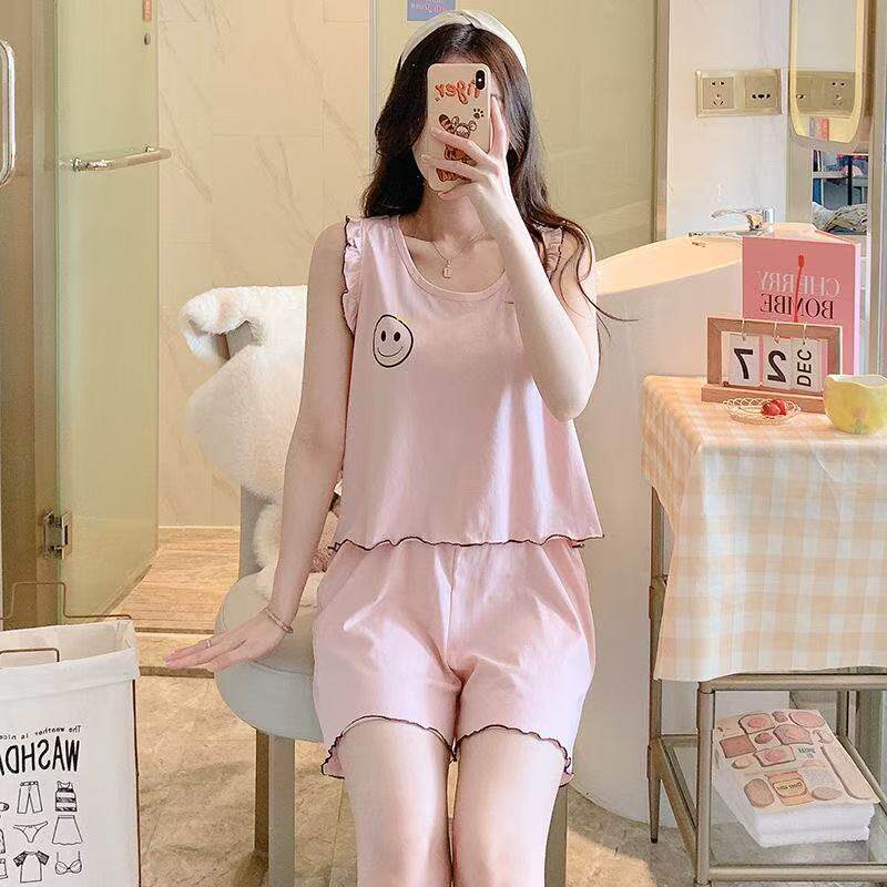 背心睡衣女宿舍两件套装夏季新款睡衣/家居服套装
