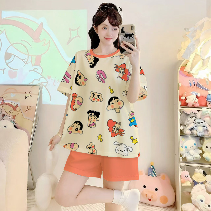 可爱甜美薄款短袖家居服两件套