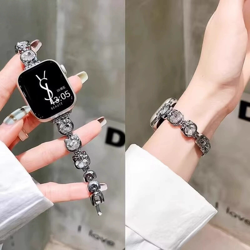 适用小米手环9pro/8pro表带kt猫彩钻红米手表watch5/4表带秋冬女