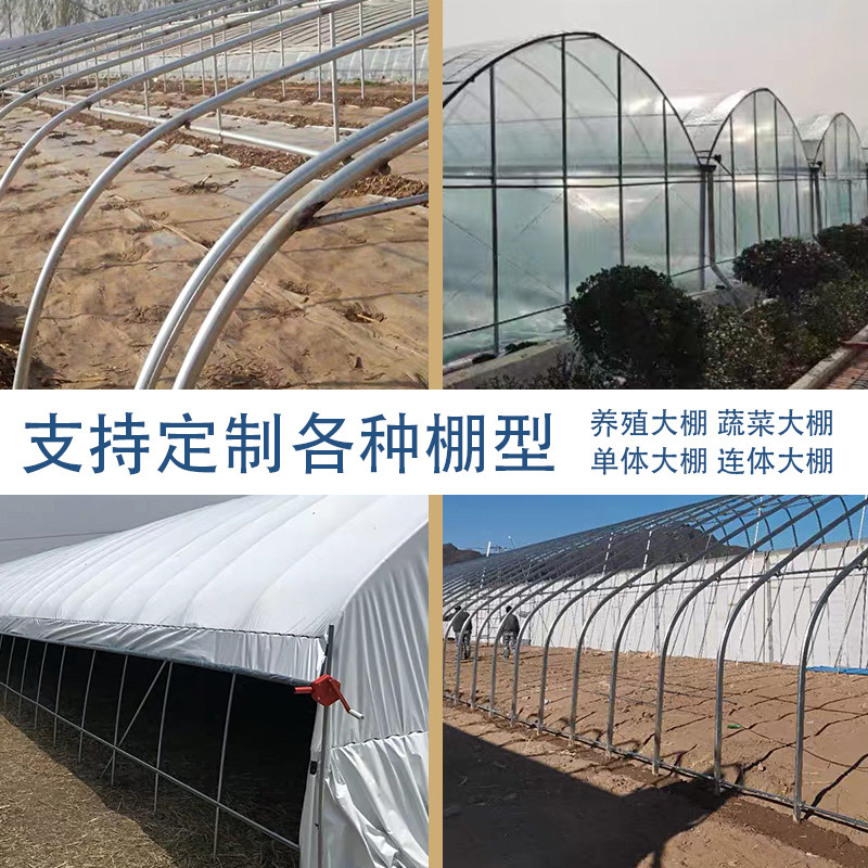 温室大棚支架钢管定制养殖果蔬菜单体连体全套热镀锌保温猪牛羊舍