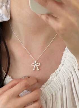 简约甜美小众设计锁骨链S925纯银