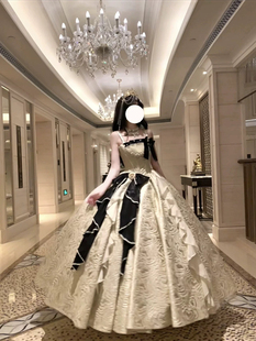 正版出租皓月加冕Lolita花嫁优雅公主裙礼服晚宴典礼成人礼吊带奢