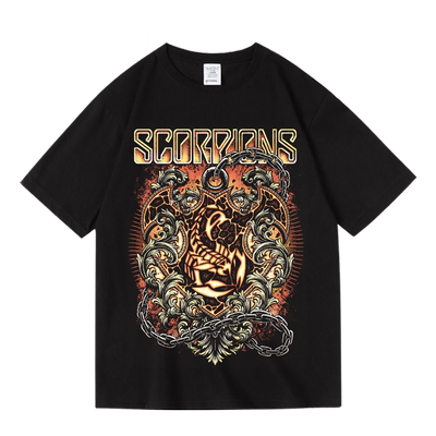 蝎子摇滚音乐短袖半袖夏季男