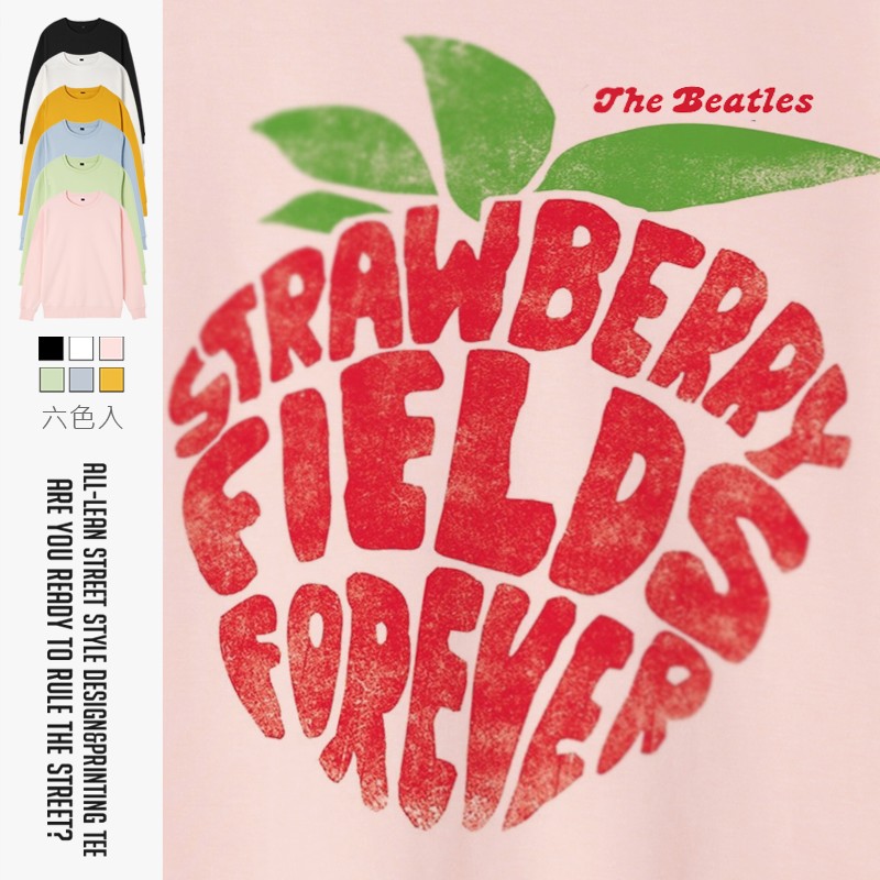 摇滚复古披头士乐队中性圆领卫衣