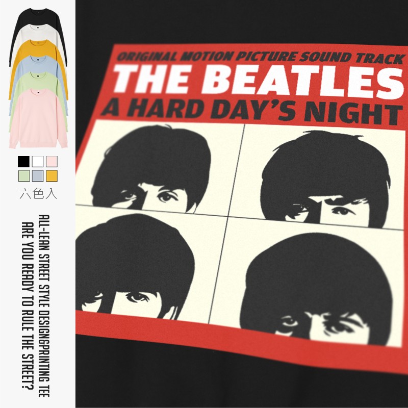 摇滚披头士乐队中性款圆领卫衣