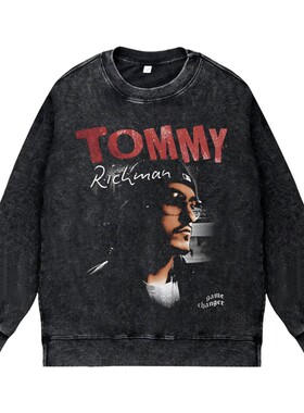 美式说唱嘻哈潮流apper水洗做旧vintage卫衣tommy richman周边