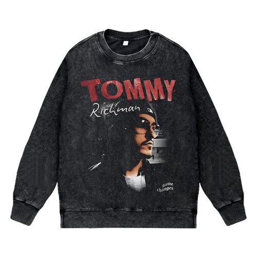 美式说唱嘻哈潮流apper水洗做旧vintage卫衣tommy richman周边