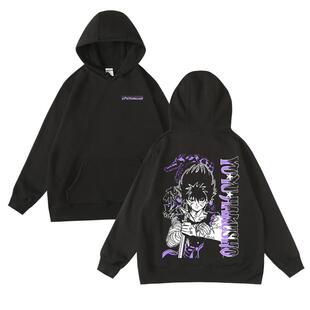 日本动漫卡通二次元幽游白书飞影周边秋冬套头加绒连帽衫卫衣男女