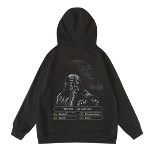 维德西斯尊主电影星球大战恶搞周边连帽套头宽松加绒秋冬卫衣男女