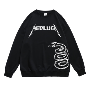 金属metallica卫衣潮流宽松穿搭青春学生圆领套头长袖无帽情侣款