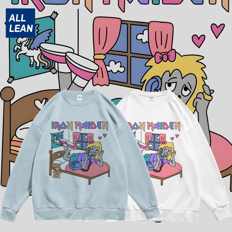 铁娘子印花卫衣男女摇滚圆领