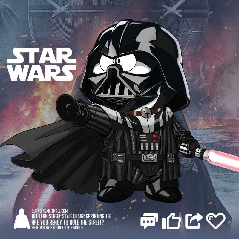 bf卡通机器猫联名维达星球大战