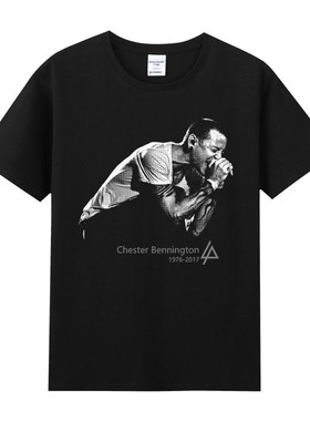 纯棉短袖男装摇滚林肯公园纪念T恤linkinpark主唱查斯特·贝宁顿