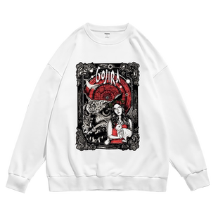 摇滚乐队哥斯拉gojira欧美音乐节潮流宽松卫衣青少年学生穿搭男女