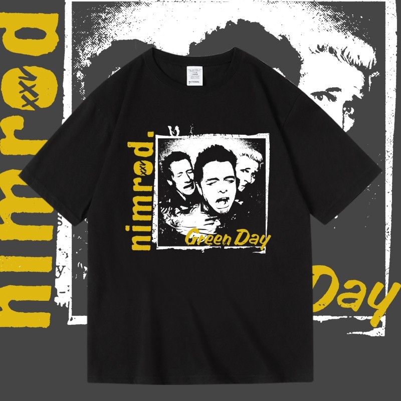 朋克乐队绿日greenday欧美摇滚潮牌周边T恤夏季纯棉圆领男女短袖
