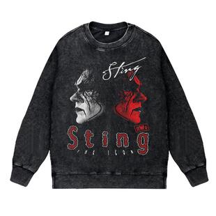 美式复古vintage高街潮流WWE职业摔跤STING斯汀魔蝎大帝圆领卫衣