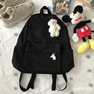无印原宿书包女ins风韩版 高中学生大容量简约百搭日系校园双肩包