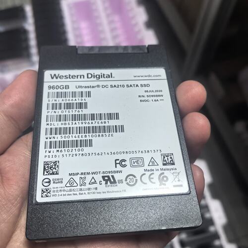 议价西数 Ultrastar DC SA210 960G SSD可维修