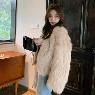 COCO皮草‘人间富贵咖’多色新款进口狐狸毛冬季皮草外套女年轻款