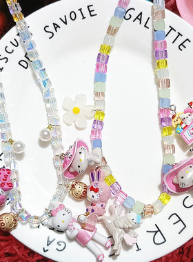 尚水晶项链可爱卡通潮流KT猫