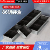 86不锈钢复古风工业明盒插座面板明装 暗装 通用墙壁开关底座接线盒