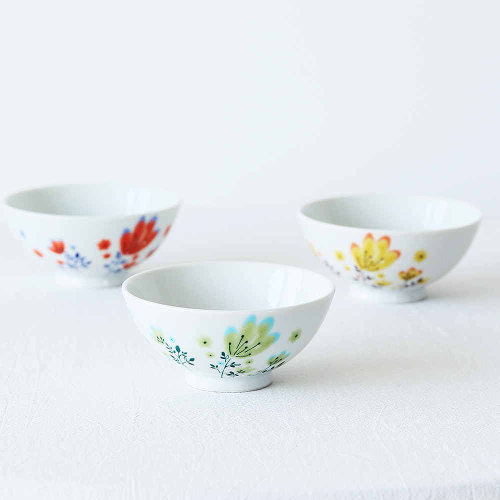 九谷烧彩绘碗清新淡雅陶瓷餐具