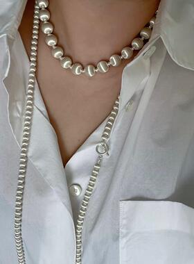 秋冬轻奢优雅精致时尚圆球锁骨链