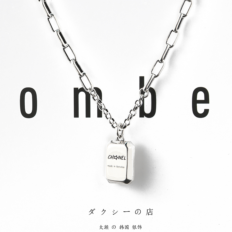 韩国东大门银饰吊坠项链