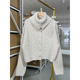 精灵 立领加厚麻花100%羊绒毛衣外套女2024新款 宽松短款 冬日 衫