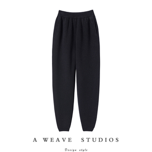 冬新款 子女外穿显瘦百搭休闲铅笔裤 大克重加厚羊绒裤 百搭小神裤