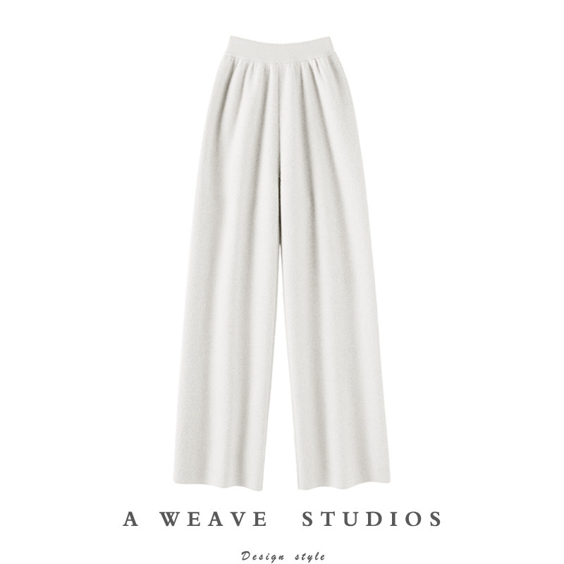 牛掰！重磅加厚四平针！100%羊绒裤子女外穿休闲针织直筒阔腿裤冬,女装/女士精品,休闲裤,淘宝优惠券,粉丝福利购,淘宝优惠卷