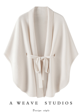 设计师大作 时髦高级且气场强大 DING级山羊绒 奢品斗篷加厚披肩