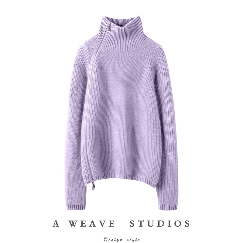 漫不经心的的优雅~男女同款侧拉链100%纯山羊绒针织开衫24秋冬,女装/女士精品,羊绒衫,淘宝优惠券,粉丝福利购,淘宝优惠卷