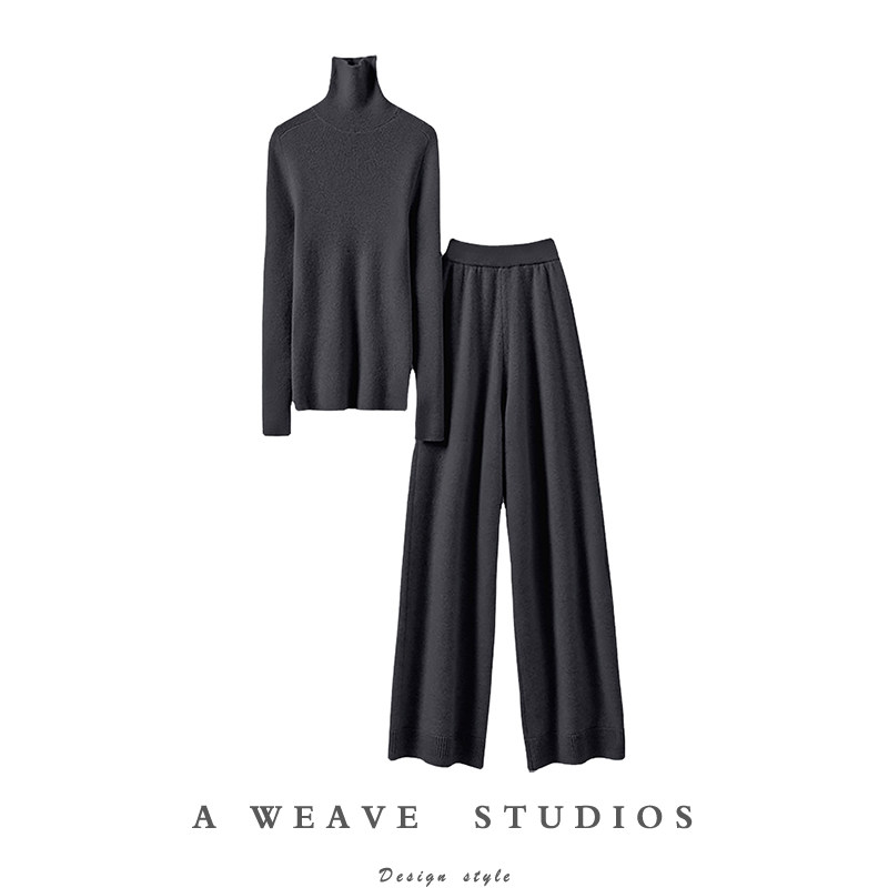 大方得体讨人爱~高领羊绒衫女纯羊绒毛衣直筒阔腿裤子羊绒套装,女装/女士精品,羊绒衫,淘宝优惠券,粉丝福利购,淘宝优惠卷