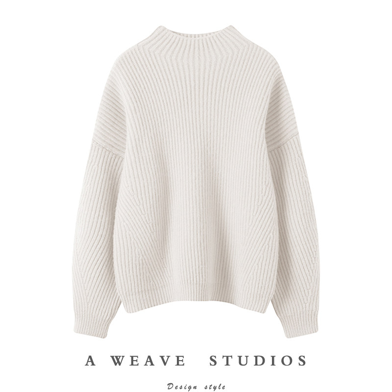 上身惊艳到了～2024春款重磅加厚高领羊绒衫女纯羊绒毛衣宽松,女装/女士精品,羊绒衫,淘宝优惠券,粉丝福利购,淘宝优惠卷