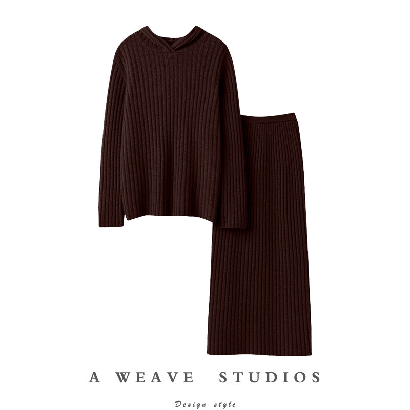 含蓄与洋气！重磅连帽羊绒衫女针织套裙毛衣包臀裙宽松羊绒套装,女装/女士精品,羊绒衫,淘宝优惠券,粉丝福利购,淘宝优惠卷