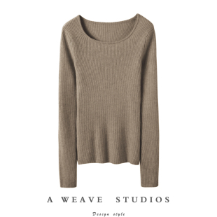 我沦陷了 纯羊绒毛衣打底衫 随便搭配 女圆领修身 多色羊绒衫 这版