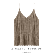 神仙小内搭 时髦细肩带羊绒吊带针织背心V领秋冬保暖修身