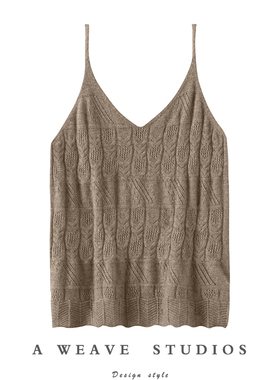 神仙小内搭! 时髦细肩带羊绒吊带针织背心V领秋冬保暖修身